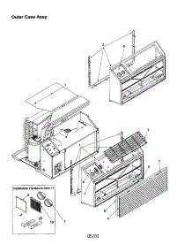 Outer Case Assembly parts for Amana Room Air Conditioner TC11085W2-TC11085W2 from AppliancePartsPros.com