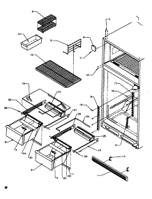 Cabinet Shelving Tsi / Ts / Tci / Tc18a3 parts for Amana Top-Mount Refrigerator TC18A3-P1181812W from AppliancePartsPros.com