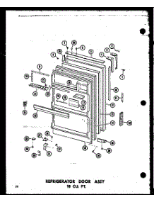 Refrigerator Door Assy 18 Cu. Ft. (Ts18b-C / P73500-4Wc) (Ts18b / P73500-4W) (Ts18b-A / P73500-4Wa) (Ts18b-L / P73500-4Wl) (Ts18b-G / P73500-4Wg) (Tm18b-C / P73500-5Wc) (Tm18b / P73500-5W) (Tm18b-A / P73500-5Wa) (Tm18b-L / P73500-5Wl) (Tm18b-G / P73500-5Wg) (Etm18n-C / P73500- parts for Amana Top-Mount Refrigerator TC18B-A-P73500-7WA from AppliancePartsPros.com
