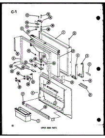 Upper Door Parts (Tci20d-C / P74660-10Wc) (Tci20d / P74660-10W) (Tci20d-A / P74660-10Wa) (Tci20d-L / P74660-10Wl) (Tci20d-G / P74660-10Wg) (Tc20d-C / P74660-9Wc) (Tc20d-A / P74660-9Wa) (Tc20d-G / P74660-9Wg) (Tc20d / P74660-9W) (Tc20d-L / P74660-9Wl) (Tm20d-C / P74660-2Wc) (Tm parts for Amana Top-Mount Refrigerator TC18D-P74660-5W from AppliancePartsPros.com