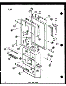 Lower Door Parts (Tm18f-C / P75288-17Wc) (Tm18f / P75288-17W) (Tm18f-A / P75288-17Wa) (Tm18f-L / P75288-17Wl) (Tm18f-G / P75288-17Wg) (Tr18f-L / P75288-18Wl) (Tr18f-C / P75288-18Wc) (Tr18f-G / P75288-18Wg) (Tr18f / P75288-18W) (Tr18f-A / P75288-18Wa) (Tc18f-C / P75288-19Wc) (T parts for Amana Top-Mount Refrigerator TC18F-C-P75288-19WC from AppliancePartsPros.com