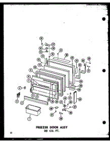 Freezer Door Assy 20 Cu. Ft. (Tr20j / P60178-5W) (Tr20j-C / P60178-5Wc) (Tr20j-Ag / P60178-5Wg) (Tr20j-A / P60178-5Wa) (Td20j / P60178-6W) (Td20j-C / P60178-6Wc) (Td20j-Ag / P60178-6Wg) (Td20j-A / P60178-6Wa) parts for Amana Top-Mount Refrigerator TC18J-AG-P60178-4WG from AppliancePartsPros.com