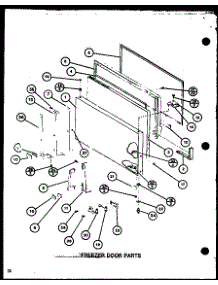 Freezer Door Parts (Tm20j / P7739008w) (Tr20j / P7739009w) (Tc20j / P7739010w) parts for Amana Top-Mount Refrigerator TC18J-P7739005W from AppliancePartsPros.com