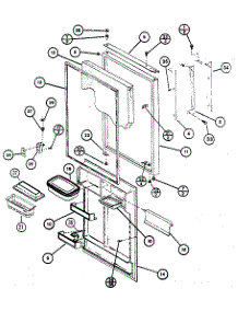 Refrigerator Door parts for Amana Top-Mount Refrigerator TC18K-P7803211W from AppliancePartsPros.com