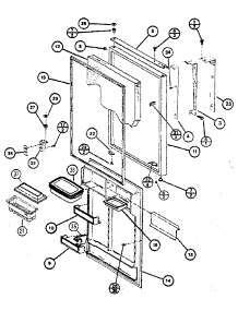 Refrigerator Door parts for Amana Top-Mount Refrigerator TC18K-P7803211W from AppliancePartsPros.com