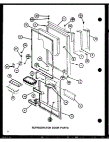 Refrigerator Door Parts (Tc22m / P7858505w) parts for Amana Top-Mount Refrigerator TC18MB-P7858526W from AppliancePartsPros.com