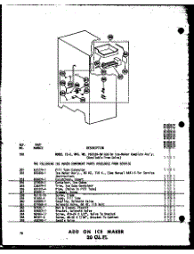 Add On Ice Maker 20 Cu. Ft. (Tr20n-C / P60236-32Wc) (Tr20n-A / P60236-32Wa) (Tr20n / P60236-32W) (Tr20n-Ag / P60236-32Wg) (Tr20n / P60236-46W) (Tr20n-C / P60236-46Wc) (Tr20n-Ag / P60236-46Wg) (Tr20n-A / P60236-46Wa) (Td20n / P60236-33W) (Td20n-C / P60236-33Wc) (Td20n-Ag / P602 parts for Amana Top-Mount Refrigerator TC18N-A-P60236-31WA from AppliancePartsPros.com