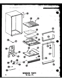 Interior Parts 16 Cu. Ft. (Et16n / P60303-65W) parts for Amana Top-Mount Refrigerator TC18N-A-P60303-60WA from AppliancePartsPros.com