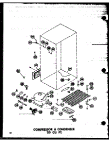 Compressor & Condenser 20 Cu. Ft. (Tr20w-C / P60303-61Wc) (Tr20w / P60303-61W) (Tr20w-A / P60303-61Wa) (Tr20w-L / P60303-61Wl) (Tr20w-Ag / P60303-61Wg) parts for Amana Top-Mount Refrigerator TC18N-AG-P60303-59WG from AppliancePartsPros.com