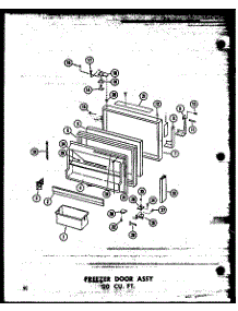Freezer Door Assy 20 Cu. Ft. (Tr20w-C / P60303-61Wc) (Tr20w / P60303-61W) (Tr20w-A / P60303-61Wa) (Tr20w-L / P60303-61Wl) (Tr20w-Ag / P60303-61Wg) parts for Amana Top-Mount Refrigerator TC18N-AG-P60303-60WG from AppliancePartsPros.com