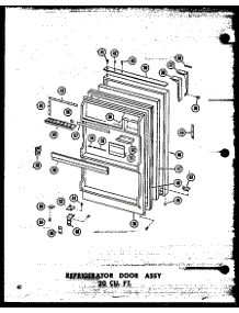 Refrigerator Door Assy 20 Cu. Ft. (Tr20w-C / P60303-61Wc) (Tr20w / P60303-61W) (Tr20w-A / P60303-61Wa) (Tr20w-L / P60303-61Wl) (Tr20w-Ag / P60303-61Wg) parts for Amana Top-Mount Refrigerator TC18N-AG-P60303-60WG from AppliancePartsPros.com