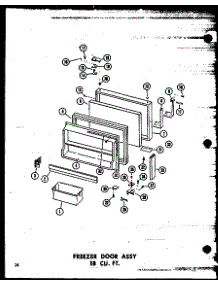 Freezer Door Assy 18 Cu. Ft. (Ts18b / P60303-76W) (Etm18n-C / P60303-58Wc) (Etm18n-A / P60303-58Wa) (Etm18n / P60303-58W) (Etm18n-Ag / P60303-58Wg) (Etm18n-L / P60303-58Wl) (Tc18n-C / P60303-59Wc) (Tc18n / P60303-59W) (Tc18n-A / P60303-59Wa) (Tc18n-L / P60303-59Wl) (Tc18n-Ag parts for Amana Top-Mount Refrigerator TC18N-C-P60303-59WC from AppliancePartsPros.com