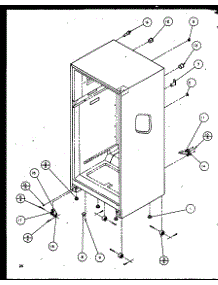 Outer Cabinet Parts parts for Amana Top-Mount Refrigerator TC18QW-P1111407WW from AppliancePartsPros.com