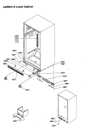 Ladders And Lower Cabinet parts for Amana Top-Mount Refrigerator TC18VW-P1315707WW from AppliancePartsPros.com