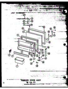 Freezer Door Assy 18 Cu. Ft. (Tm18w / P60303-35W) (Tm18w-C / P60303-35Wc) (Tm18w-A / P60303-35Wa) (Tm18w-Ag / P60303-35Wg) (Tm18w / P60303-40W) (Tm18w-A / P60303-40Wa) (Tm18w-C / P60303-40Wc) (Tm18w-Ag / P60303-40Wg) (Tc18w-C / P60303-36Wc) (Tc18w-A / P60303-36Wa) (Tc18w / P60 parts for Amana Top-Mount Refrigerator TC18W-P60303-36W from AppliancePartsPros.com