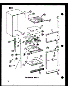 Interior Parts (Tm18e-C / P74660-11Wc) (Tm18e / P74660-11W) (Tm18e-A / P74660-11Wa) (Tm18e-L / P74660-11Wl) (Tm18e-G / P74660-11Wg) (Tr18e-C / P74660-13Wc) (Tr18e-A / P74660-13Wa) (Tr18e-G / P74660-13Wg) (Tr18e / P74660-13W) (Tr18e-L / P74660-13Wl) (Tc18e-C / P74660-14Wc) (Tc1 parts for Amana Top-Mount Refrigerator TC20E-L-P74660-18WL from AppliancePartsPros.com