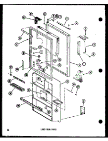 Lower Door Parts (Td23e-C / P74660-15Wc) (Td23e / P74660-15W) (Td23e-A / P74660-15Wa) (Td23e-L / P74660-15Wl) (Td23e-G / P74660-15Wg) parts for Amana Top-Mount Refrigerator TC20E-L-P74660-18WL from AppliancePartsPros.com