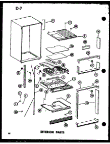 Interior Parts (Td23f-C / P75288-6Wc) (Td23f / P75288-6W) (Td23f-A / P75288-6Wa) (Td23f-L / P75288-6Wl) (Td23f-G / P75288-6Wg) parts for Amana Top-Mount Refrigerator TC20F-L-P75288-8WL from AppliancePartsPros.com