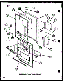 Refrigerator Door Parts (Tr20g / P75535-16W) (Tm20g / P75535-17W) parts for Amana Top-Mount Refrigerator TC20G-P76512-11W from AppliancePartsPros.com
