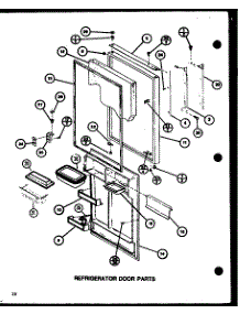 Refrigerator Door Parts (Tc22k2 / P7859227w) parts for Amana Top-Mount Refrigerator TC20K2-P7803251W from AppliancePartsPros.com