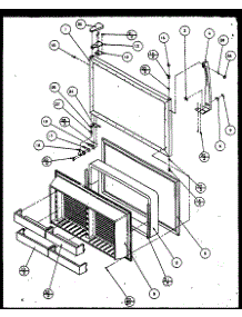 Freezer Door parts for Amana Top-Mount Refrigerator TC20QW-P1111707WW from AppliancePartsPros.com