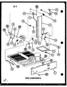 Rear Components (Tc22g / P75535-14W) (Tc22g / P76512-10W) parts for Amana Top-Mount Refrigerator TC22G-P75535-14W from AppliancePartsPros.com