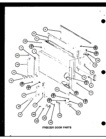 Freezer Door Parts (Trg18sph / P7711028w) (Trg18sph / P7711029w) (Tm18h / P7711032w) (Tr18h / P7711033w) parts for Amana Top-Mount Refrigerator TC22H-P7711034W from AppliancePartsPros.com