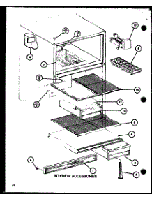 Interior Accessories (Tm18j / P7739003w) parts for Amana Top-Mount Refrigerator TC22J-P7739013W from AppliancePartsPros.com