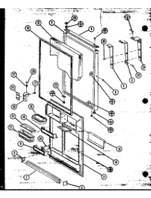 Refrigerator Door (Tc18n / P1106201w) (Tc18n / P1106202w) (Tc18nb / P1106225w) (Tc18nb / P1106226w) parts for Amana Top-Mount Refrigerator TC22N-P1106205W from AppliancePartsPros.com
