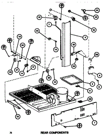 Rear Components parts for Amana Top-Mount Refrigerator TC522G-P7655604W from AppliancePartsPros.com