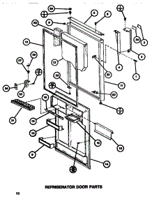 Refrigerator Door parts for Amana Top-Mount Refrigerator TC522G-P7655608W from AppliancePartsPros.com