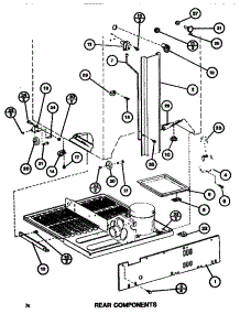 Rear Components parts for Amana Top-Mount Refrigerator TC522H-P7655612W from AppliancePartsPros.com