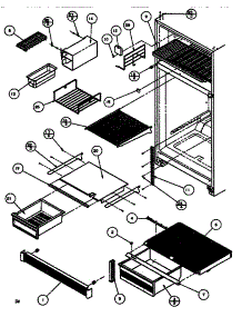 Cabinet Shelving (Tr518iq / P1135703w) (Tr518q / P1135704w) parts for Amana Top-Mount Refrigerator TC522Q-P1135701W from AppliancePartsPros.com