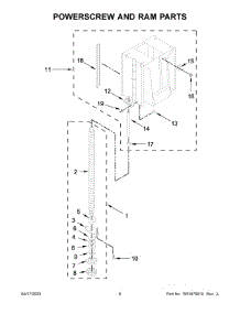 Powerscrew And Ram Parts parts for Jenn-Air Trash Compactor TC607X6 from AppliancePartsPros.com