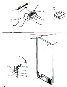 Factory Installed Ice Maker (Tci18a3l / P1182105wl) (Tci18a3w / P1182105ww) (Tsi18a3l / P1182106wl) (Tsi18a3w / P1182106ww) (Txi21a3e / P1182006we) (Txi21a3l / P1182006wl) (Txi21a3w / P1182006ww) parts for Amana Top-Mount Refrigerator TCI18A3W-P1182105WW from AppliancePartsPros.com