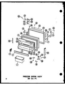Freezer Door Assy 20 Cu. Ft. (Tr20b-C / P73500-8Wc) (Tr20b-A / P73500-8Wa) (Tr20b-G / P73500-8Wg) (Tr20b / P73500-8W) (Tr20b-L / P73500-8Wl) parts for Amana Top-Mount Refrigerator TCI18B-A-P73500-10WA from AppliancePartsPros.com