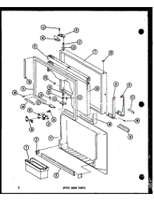 Upper Door Parts (Tm18e-C / P74660-11Wc) (Tm18e / P74660-11W) (Tm18e-A / P74660-11Wa) (Tm18e-L / P74660-11Wl) (Tm18e-G / P74660-11Wg) (Tr18e-C / P74660-13Wc) (Tr18e-A / P74660-13Wa) (Tr18e-G / P74660-13Wg) (Tr18e / P74660-13W) (Tr18e-L / P74660-13Wl) (Tc18e-C / P74660-14Wc) (T parts for Amana Top-Mount Refrigerator TCI18E-C-P74660-16WC from AppliancePartsPros.com