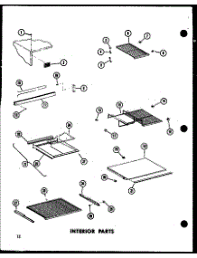Interior Parts (Tm18e-C / P74660-11Wc) (Tm18e / P74660-11W) (Tm18e-A / P74660-11Wa) (Tm18e-L / P74660-11Wl) (Tm18e-G / P74660-11Wg) (Tr18e-C / P74660-13Wc) (Tr18e-A / P74660-13Wa) (Tr18e-G / P74660-13Wg) (Tr18e / P74660-13W) (Tr18e-L / P74660-13Wl) (Tc18e-C / P74660-14Wc) (Tc1 parts for Amana Top-Mount Refrigerator TCI18E-C-P74660-16WC from AppliancePartsPros.com