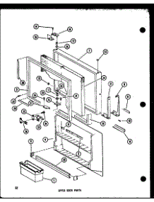 Upper Door Parts (Tm20e-C / P74660-12Wc) (Tm20e / P74660-12W) (Tm20e-A / P74660-12Wa) (Tm20e-L / P74660-12Wl) (Tm20e-G / P74660-12Wg) (Tc20e-C / P74660-18Wc) (Tc20e-A / P74660-18Wa) (Tc20e-G / P74660-18Wg) (Tc20e / P74660-18W) (Tc20e-L / P74660-18Wl) (Tci20e-C / P74660-19Wc) ( parts for Amana Top-Mount Refrigerator TCI18E-C-P74660-16WC from AppliancePartsPros.com