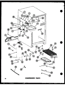 Compressor Parts (Tm20e-C / P74660-12Wc) (Tm20e / P74660-12W) (Tm20e-A / P74660-12Wa) (Tm20e-L / P74660-12Wl) (Tm20e-G / P74660-12Wg) (Tc20e-C / P74660-18Wc) (Tc20e-A / P74660-18Wa) (Tc20e-G / P74660-18Wg) (Tc20e / P74660-18W) (Tc20e-L / P74660-18Wl) (Tci20e-C / P74660-19Wc) ( parts for Amana Top-Mount Refrigerator TCI18E-C-P74660-16WC from AppliancePartsPros.com