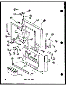 Upper Door Parts (Td23e-C / P74660-15Wc) (Td23e / P74660-15W) (Td23e-A / P74660-15Wa) (Td23e-L / P74660-15Wl) (Td23e-G / P74660-15Wg) parts for Amana Top-Mount Refrigerator TCI18E-C-P74660-16WC from AppliancePartsPros.com