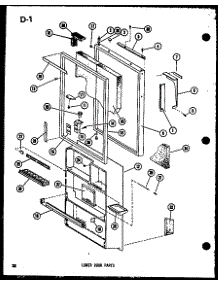 Lower Door Parts (Td23f-C / P75288-6Wc) (Td23f / P75288-6W) (Td23f-A / P75288-6Wa) (Td23f-L / P75288-6Wl) (Td23f-G / P75288-6Wg) parts for Amana Top-Mount Refrigerator TCI20F-C-P75288-9WC from AppliancePartsPros.com