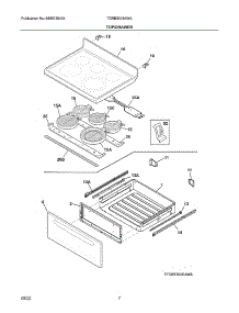 Top / Drawer parts for Tappan Electric Range TCRE3013AWA from AppliancePartsPros.com