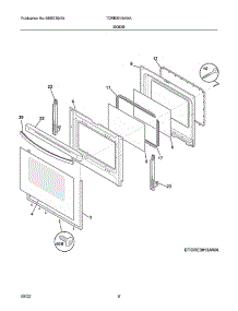 Door parts for Tappan Electric Range TCRE3013AWA from AppliancePartsPros.com