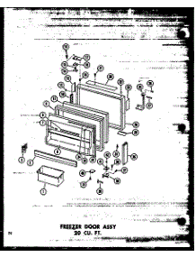 Freezer Door Assy 20 Cu. Ft. (Td20w-A / P60303-62Wa) (Td20w-C / P60303-62Wc) (Td20w-Ag / P60303-62Wg) (Td20w / P60303-62W) parts for Amana Top-Mount Refrigerator TD20W-A-P60303-62WA from AppliancePartsPros.com