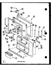Upper Door Parts (Td523e-C / P75288-1Wc) (Td523e / P75288-1W) (Td523e-A / P75288-1Wa) (Td523e-L / P75288-1Wl) (Td523e-G / P75288-1Wg) (Td518e / P75288-2W) parts for Amana Top-Mount Refrigerator TD523E-A-P75288-1WA from AppliancePartsPros.com