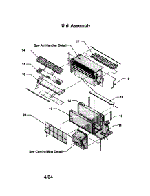 Unit Assembly parts for Friedrich Heating Cooling Combined Unit TEC12R34 from AppliancePartsPros.com