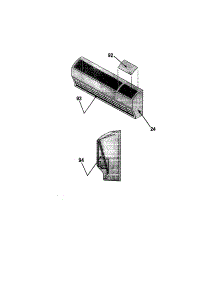 Front Cover parts for Friedrich Heating Cooling Combined Unit TEC15K34 from AppliancePartsPros.com