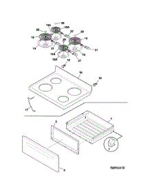 Top / Drawer parts for Tappan Electric Range TEF351EWP from AppliancePartsPros.com
