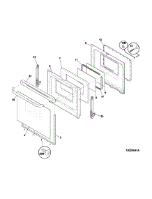 Door parts for Tappan Electric Range TEF351EWP from AppliancePartsPros.com